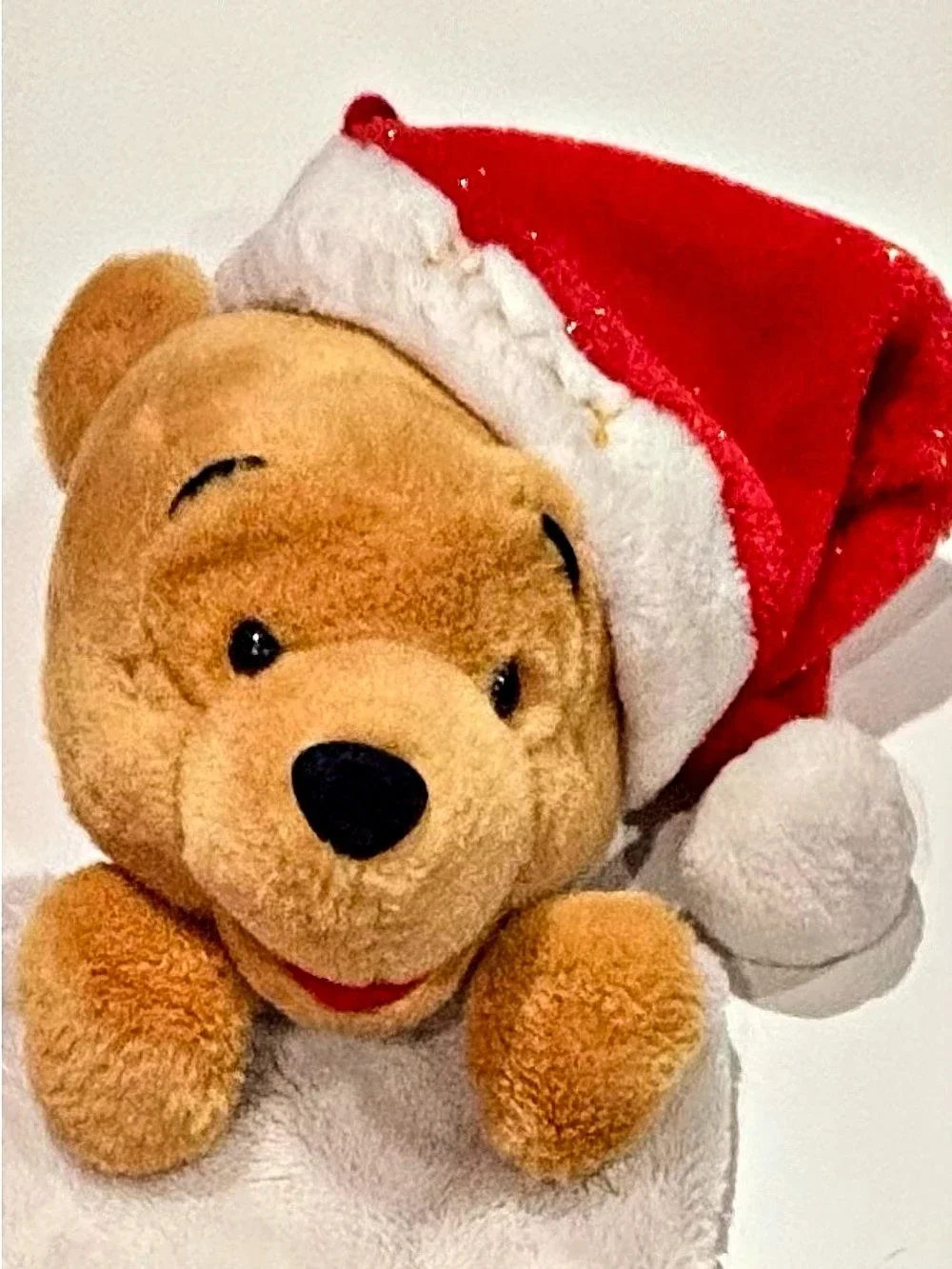 Vintage 90s Disney Winnie the Pooh 3D plush Large Christmas Stocking 24”
